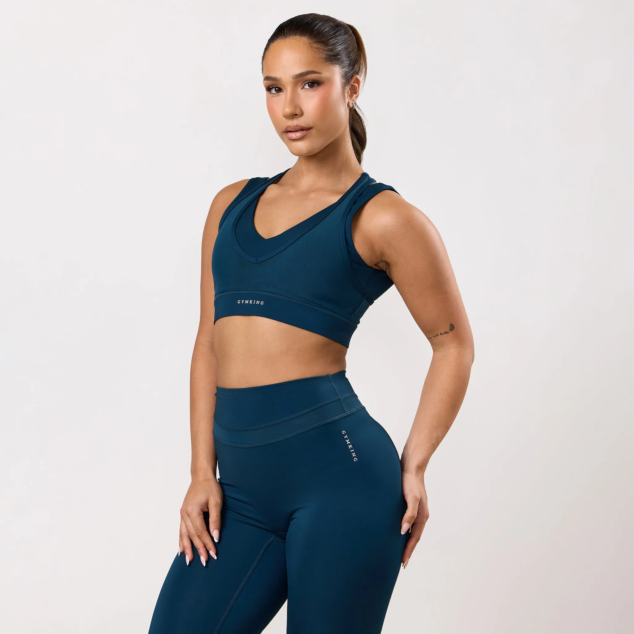 Gym King Dynamic Mesh Medium Support Bra - Oil Blue sold by The Gym King product image thumbnail 2