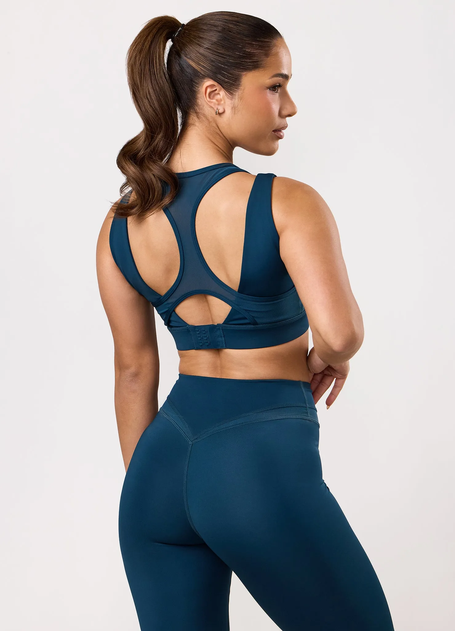Gym King Dynamic Mesh Medium Support Bra - Oil Blue sold by The Gym King product image thumbnail 3