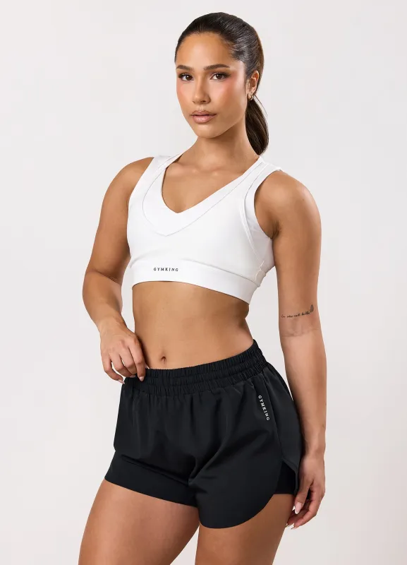 Gym King Dynamic Mesh Medium Support Bra - White sold by The Gym King