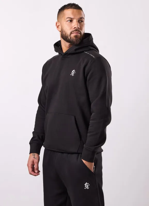 Gym King Taped Fleece Hood - Black sold by The Gym King