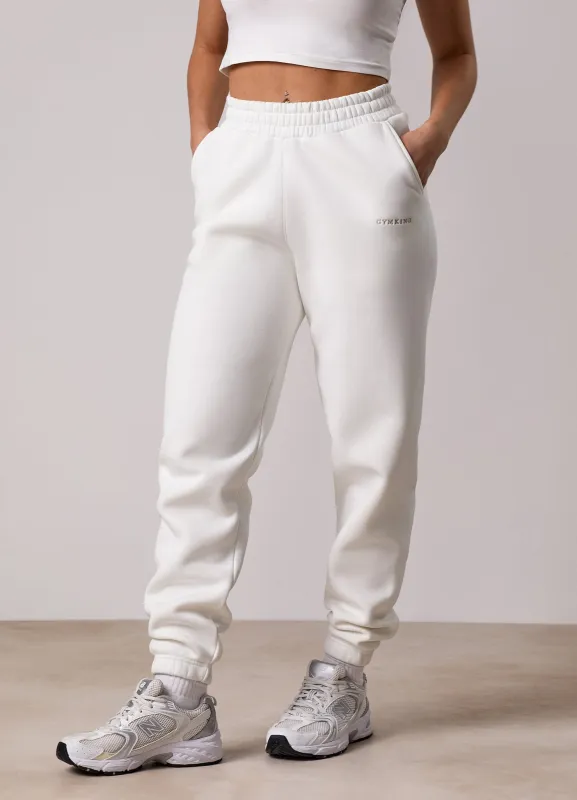 Gym King 365 Boyfriend Fleece Jogger - Cream made by The Gym King
