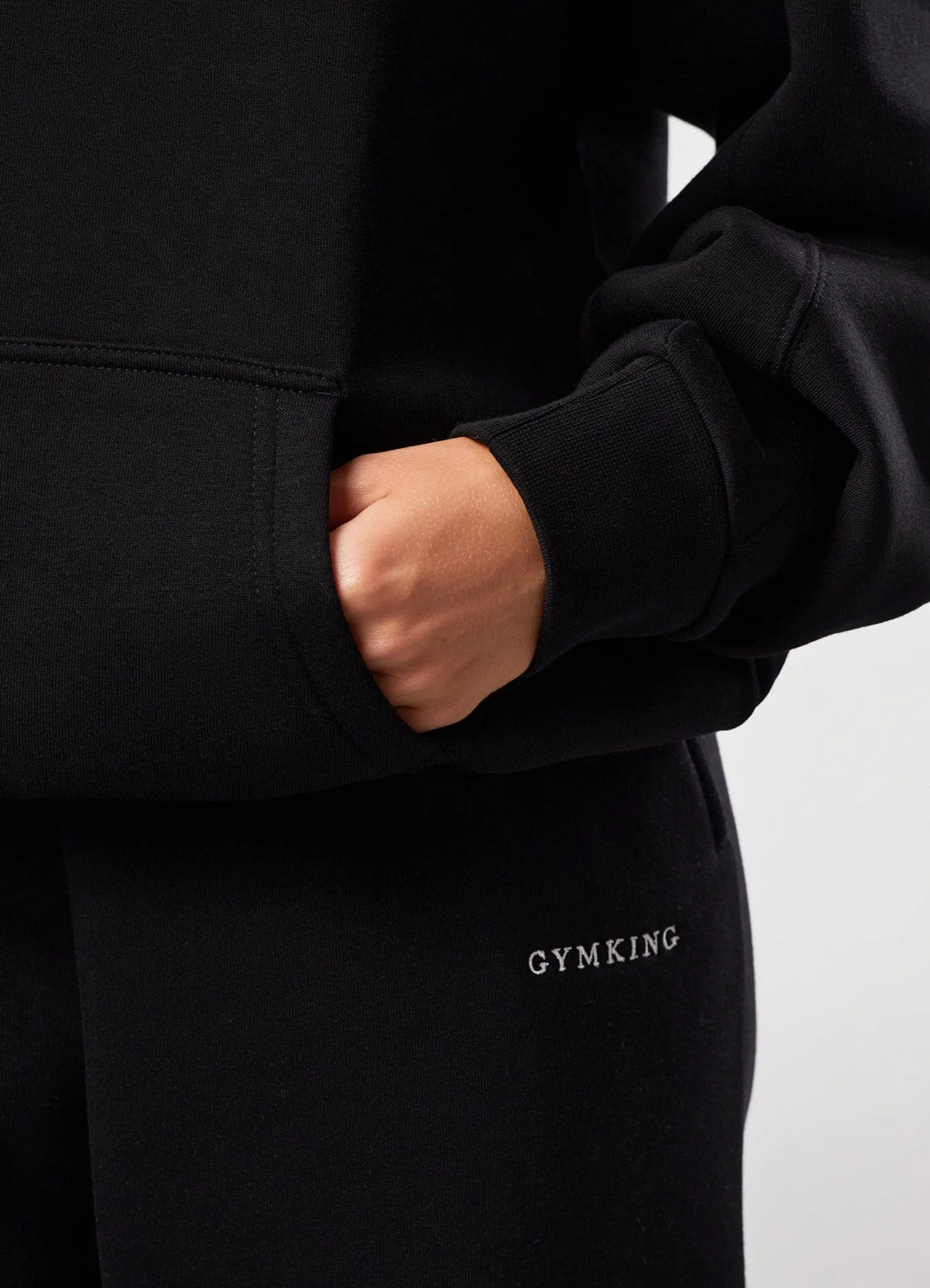 Gym King 365 Relaxed Fit Fleece Hood - Black sold by The Gym King product image thumbnail 5