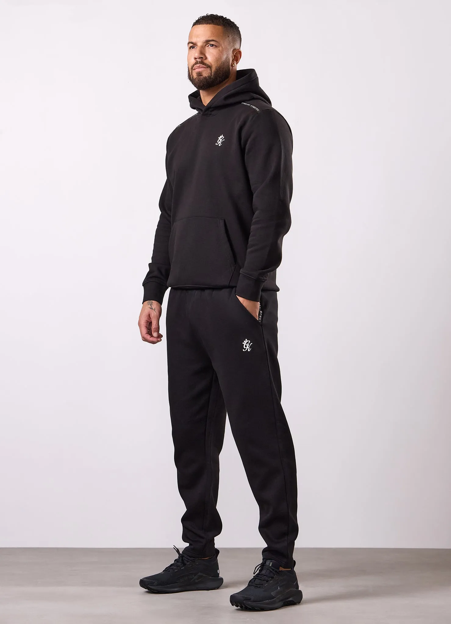 Gym King Taped Fleece Tracksuit - Black sold by The Gym King