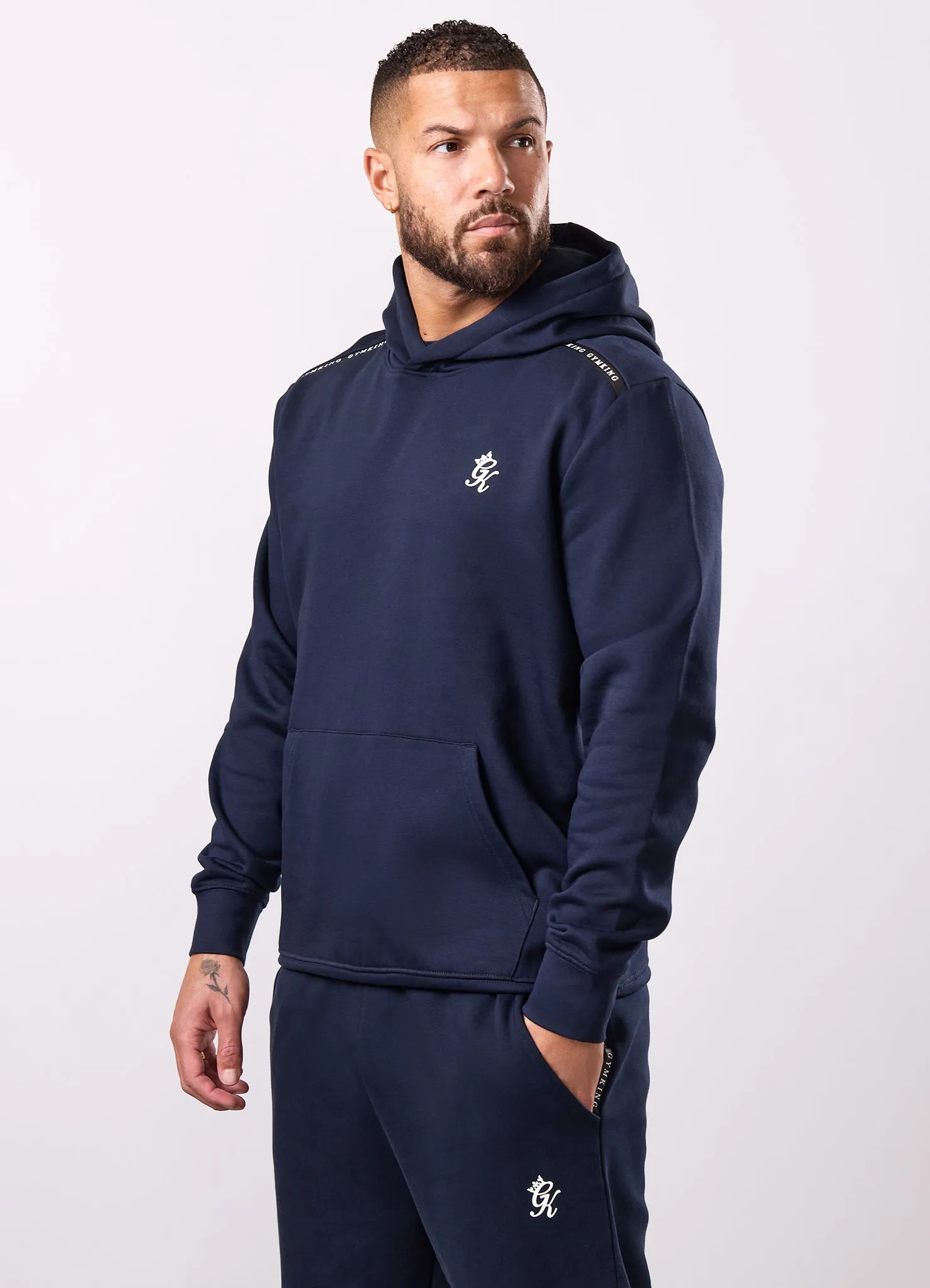 Gym King Taped Fleece Tracksuit - Navy sold by The Gym King product image thumbnail 3
