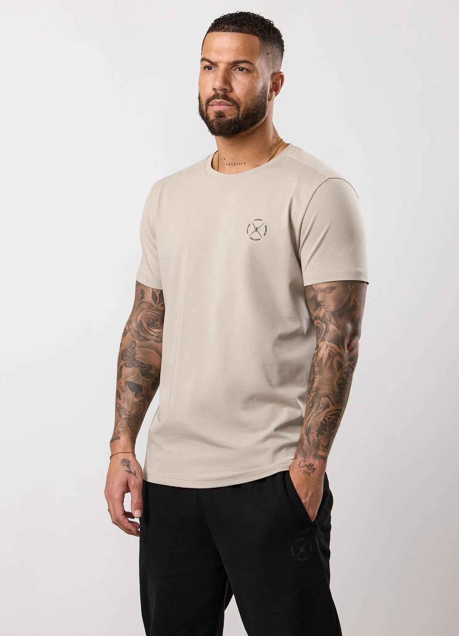 Gym King Stoic Krafla Jersey Tee - Sand Stone sold by The Gym King product image thumbnail 4