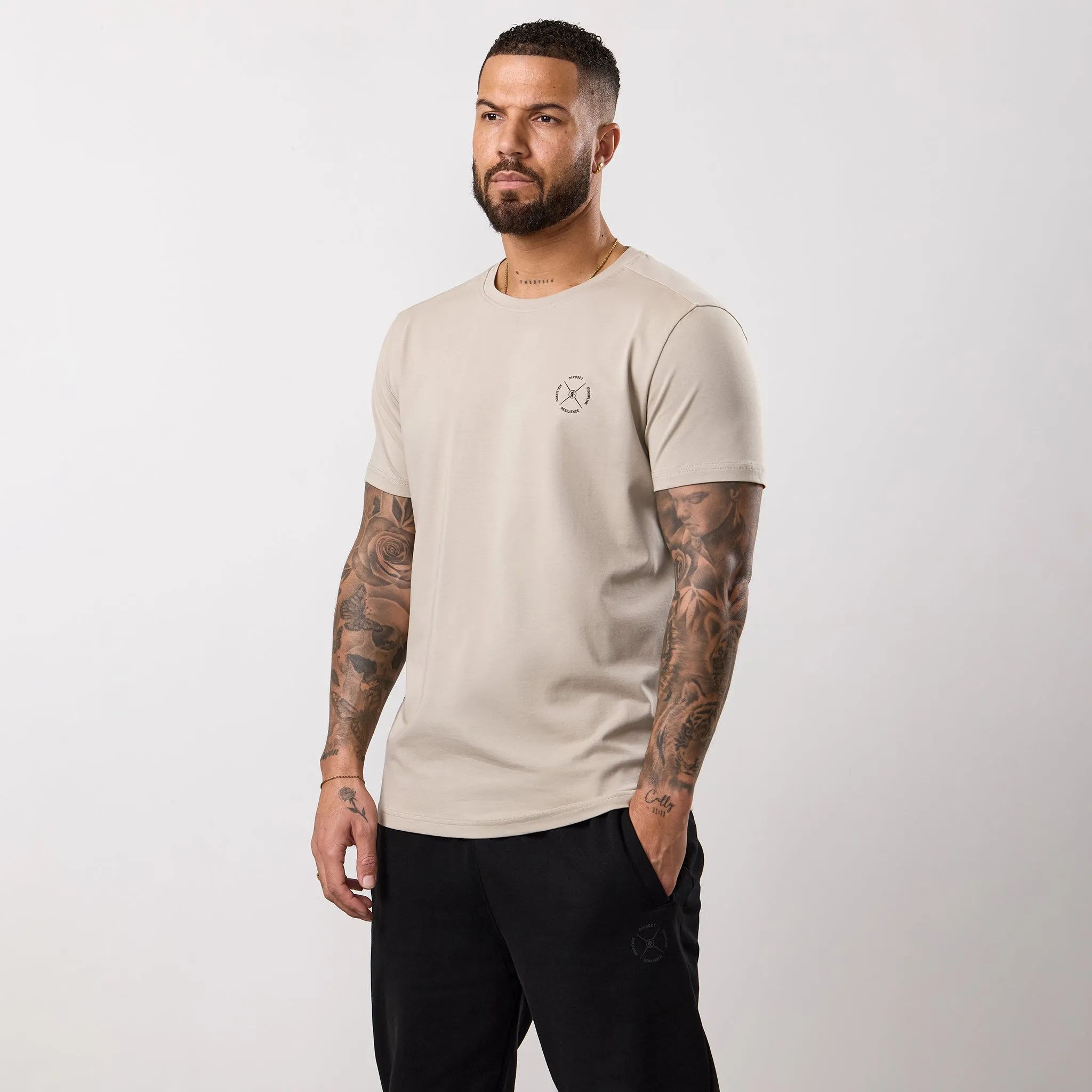 Gym King Stoic Krafla Jersey Tee - Sand Stone sold by The Gym King product image thumbnail 2