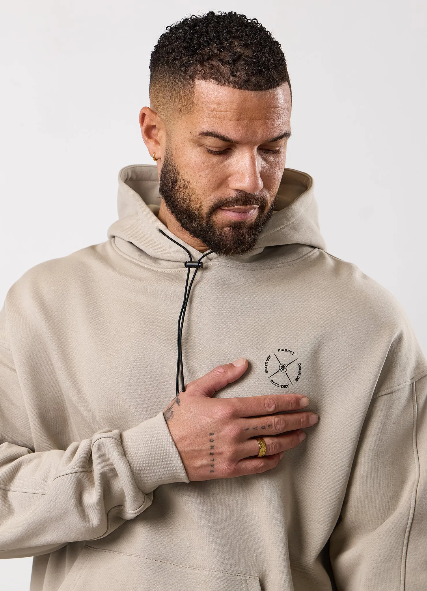Gym King Stoic Krafla Loopback Hood - Sand Stone sold by The Gym King product image thumbnail 5