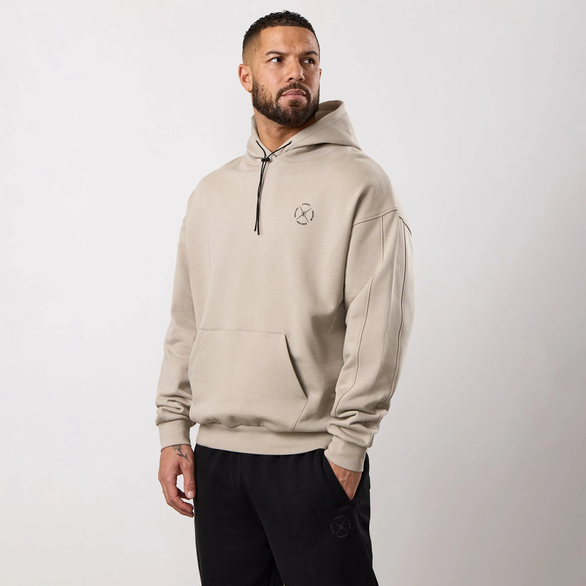 Gym King Stoic Krafla Loopback Hood - Sand Stone sold by The Gym King product image thumbnail 2