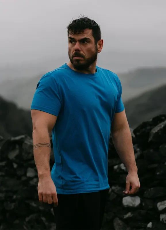Gym King Stoic Hekla Jersey Tee - Icelandic Blue sold by The Gym King