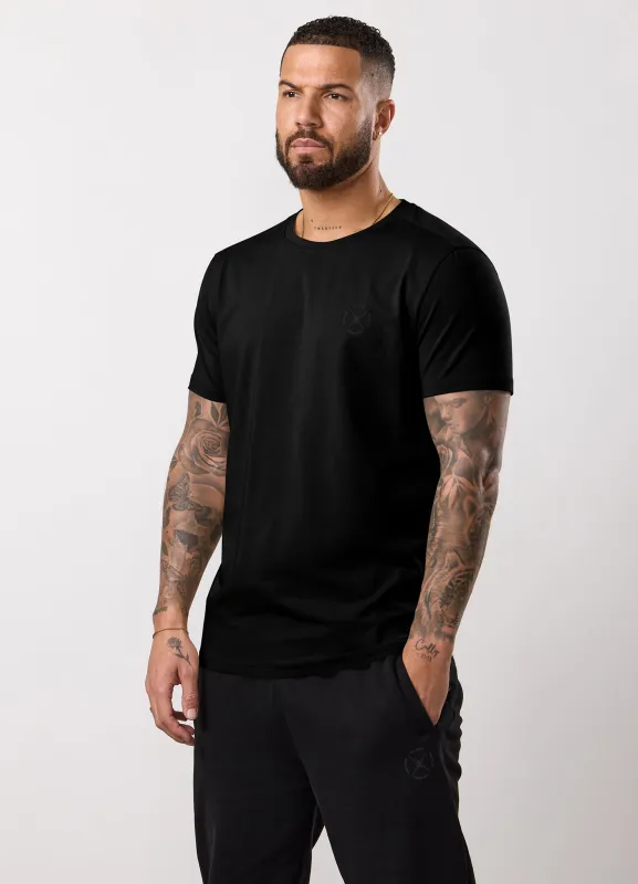 Gym King Stoic Krafla Jersey Tee - Volcanic Black made by The Gym King