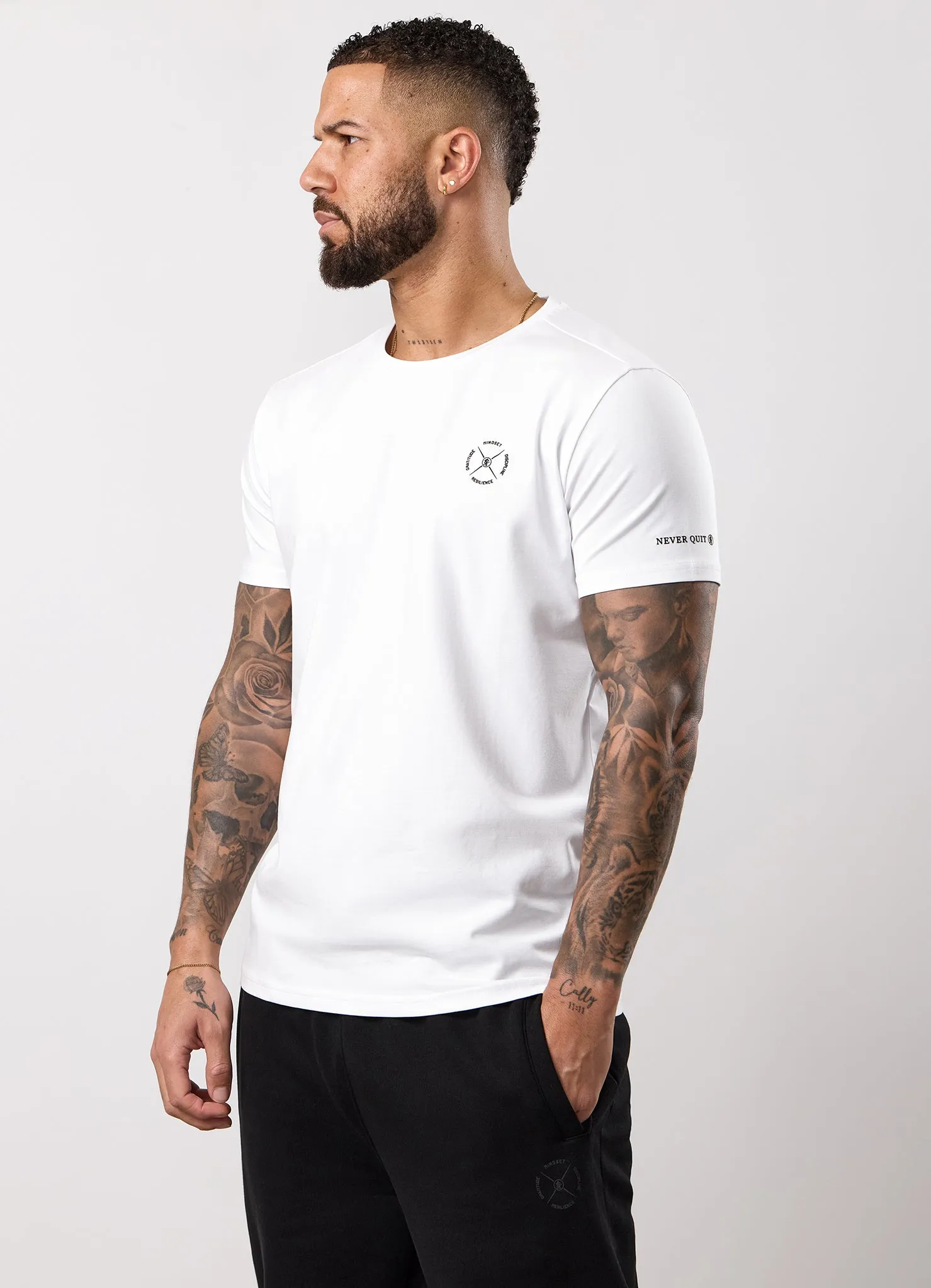 Gym King Stoic Resilience Tee - White sold by The Gym King product image thumbnail 4