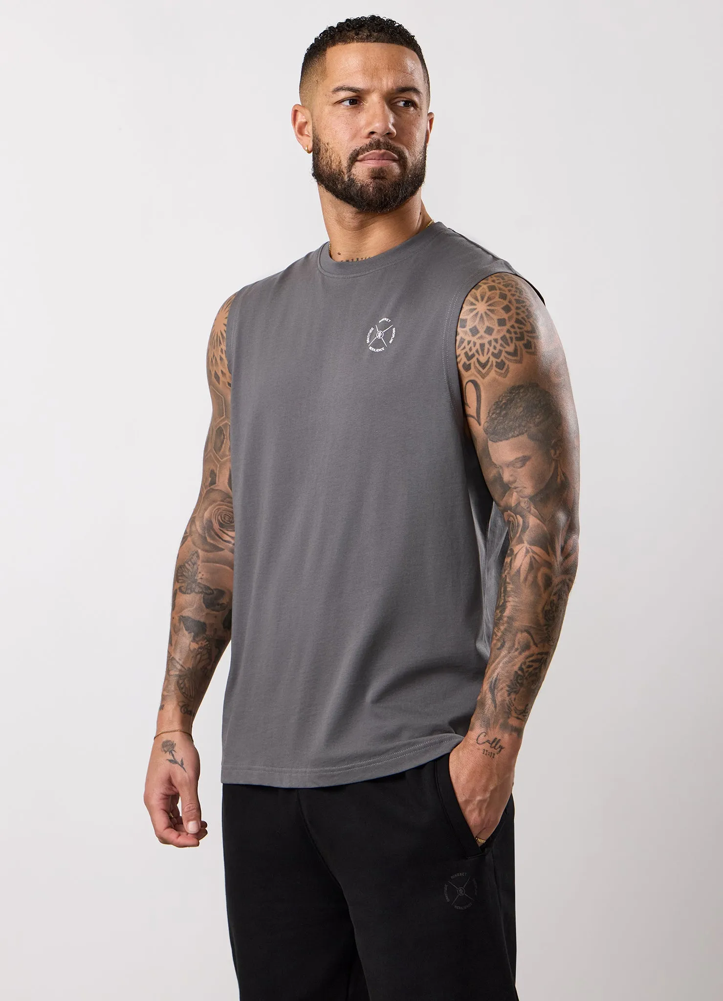 Gym King Stoic Esja Jersey Tank - Fossil Grey sold by The Gym King product image thumbnail 4