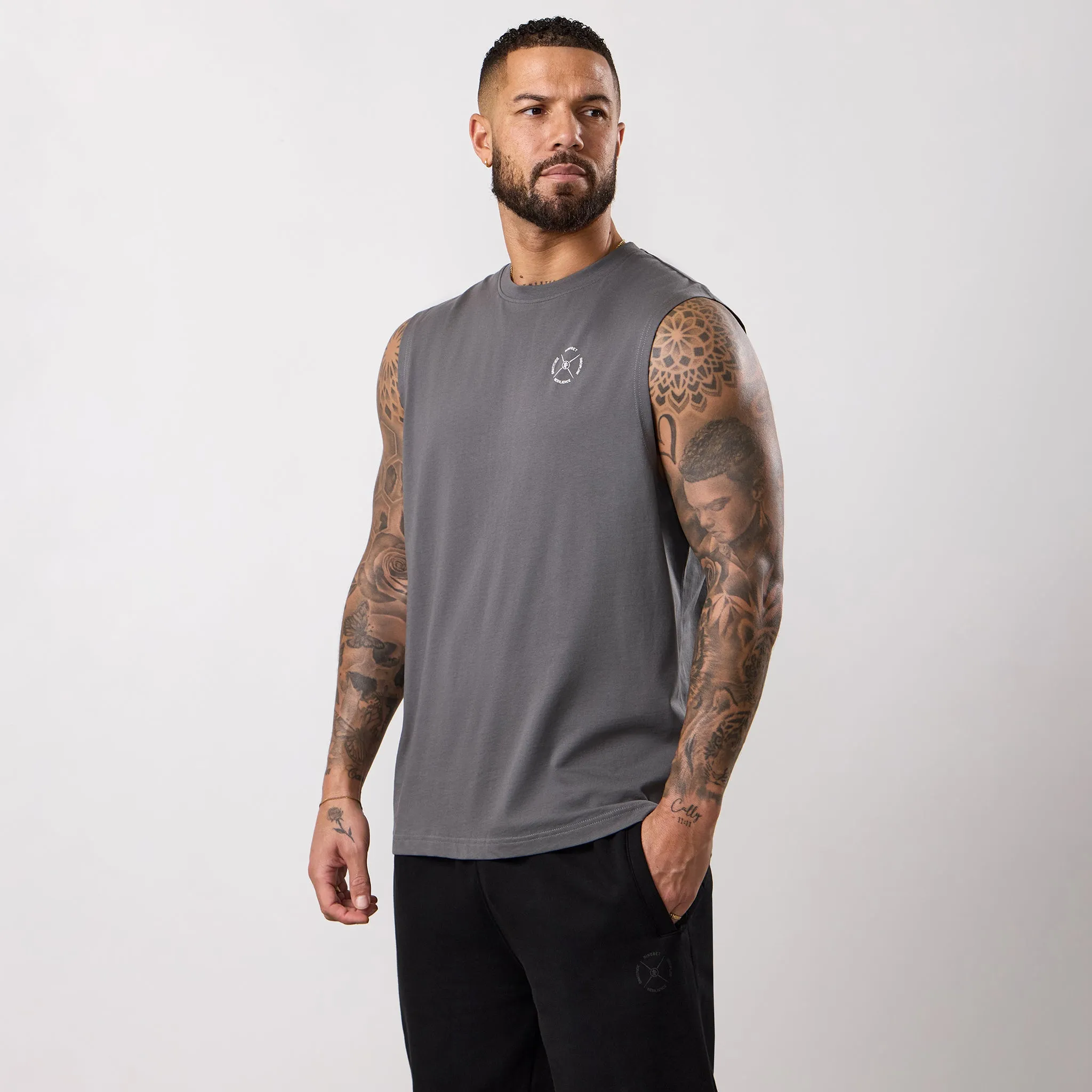 Gym King Stoic Esja Jersey Tank - Fossil Grey sold by The Gym King product image thumbnail 2