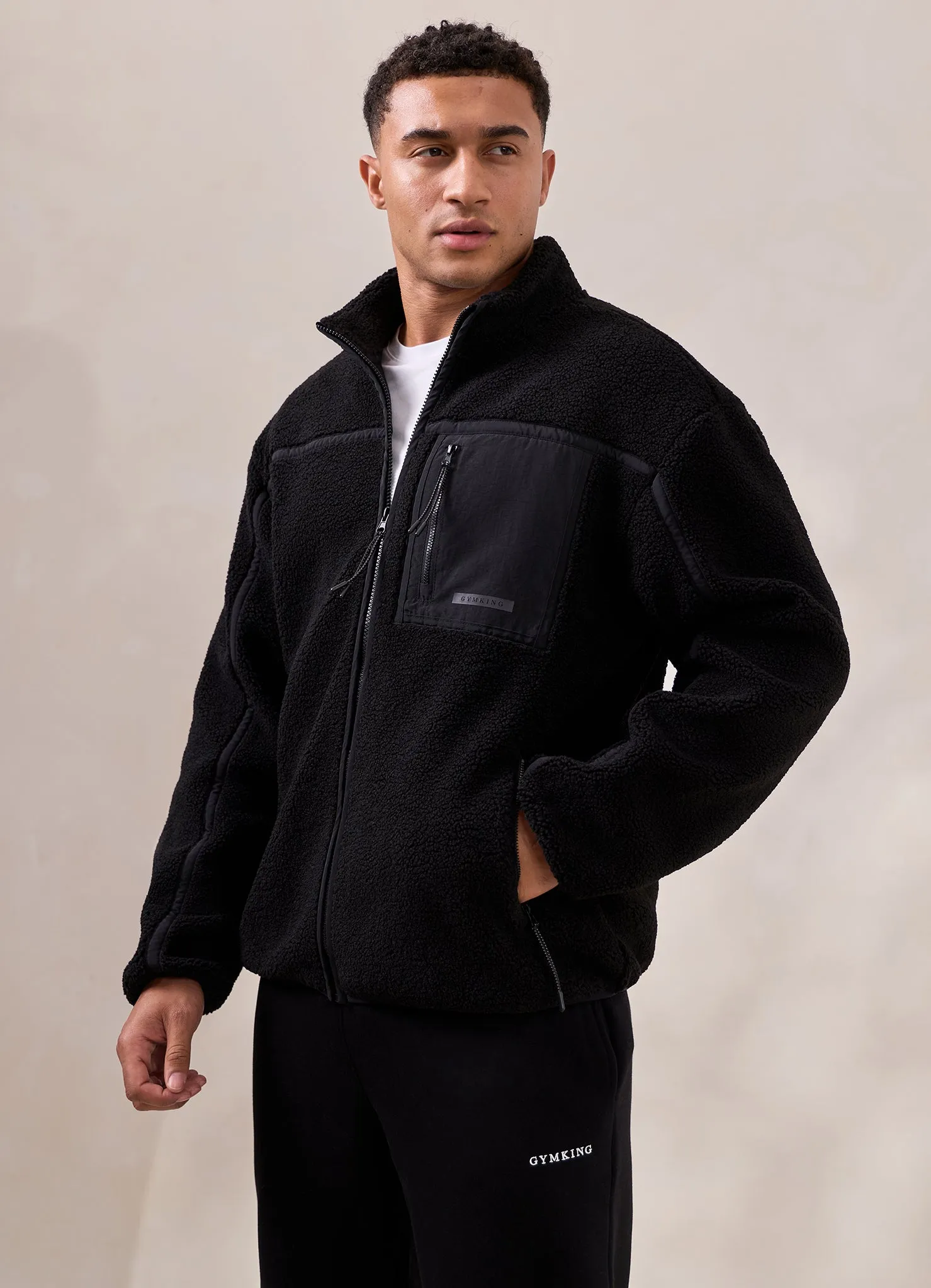 Gym King Borg Funnel Jacket - Black sold by The Gym King