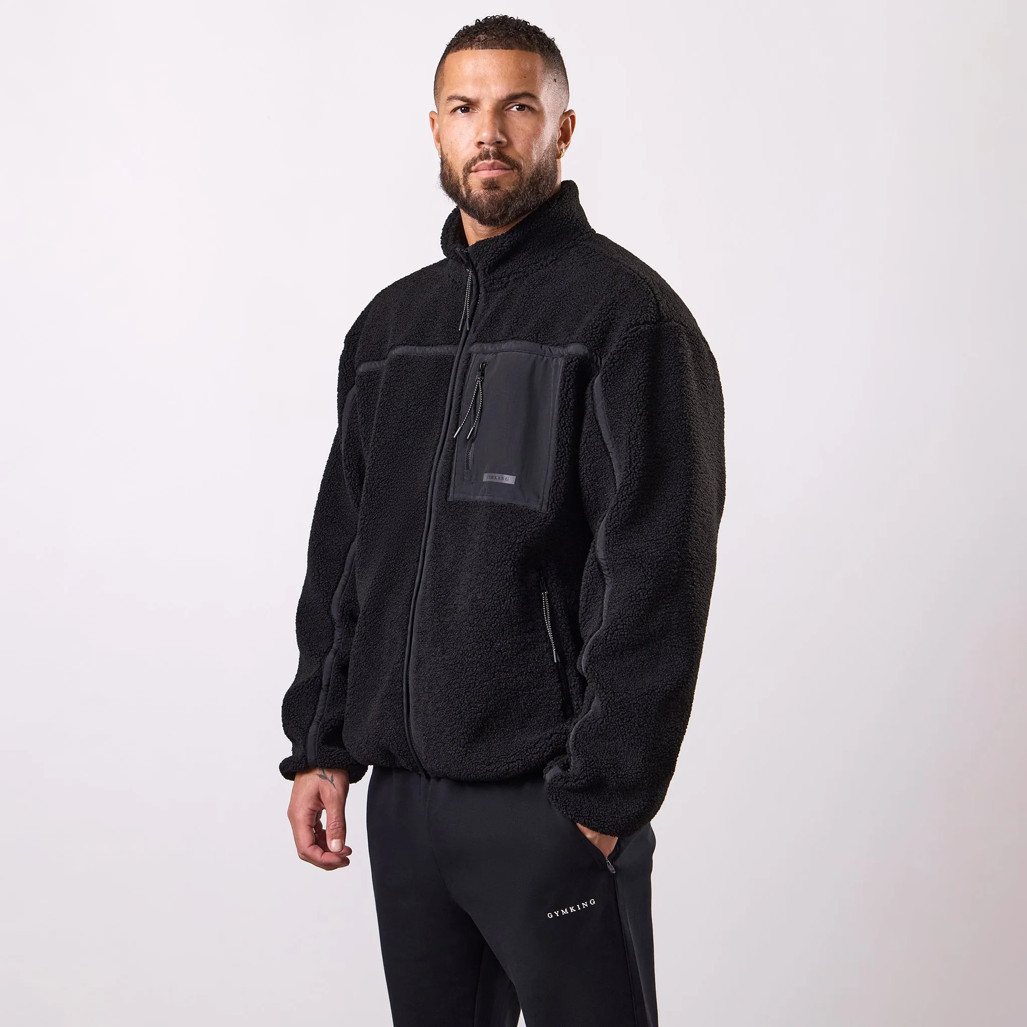 Gym King Borg Funnel Jacket - Black sold by The Gym King product image thumbnail 2
