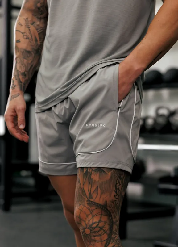 Gym King Core Piped Short - Urban Grey sold by The Gym King