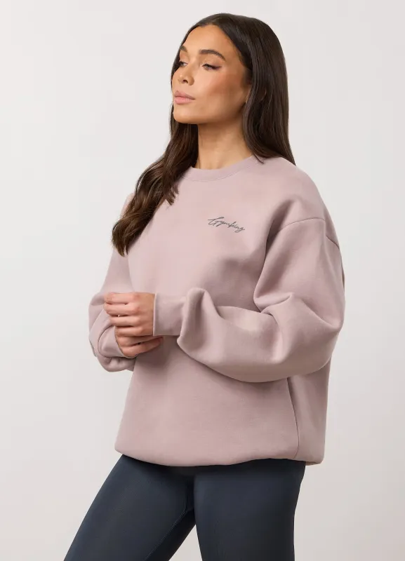 Gym King Poise Relaxed Fit Crew - Pink Taupe made by The Gym King