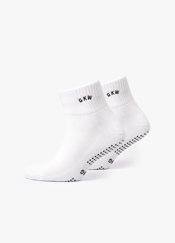 GKW Pilates Grip Sock (2PK) - White made by The Gym King