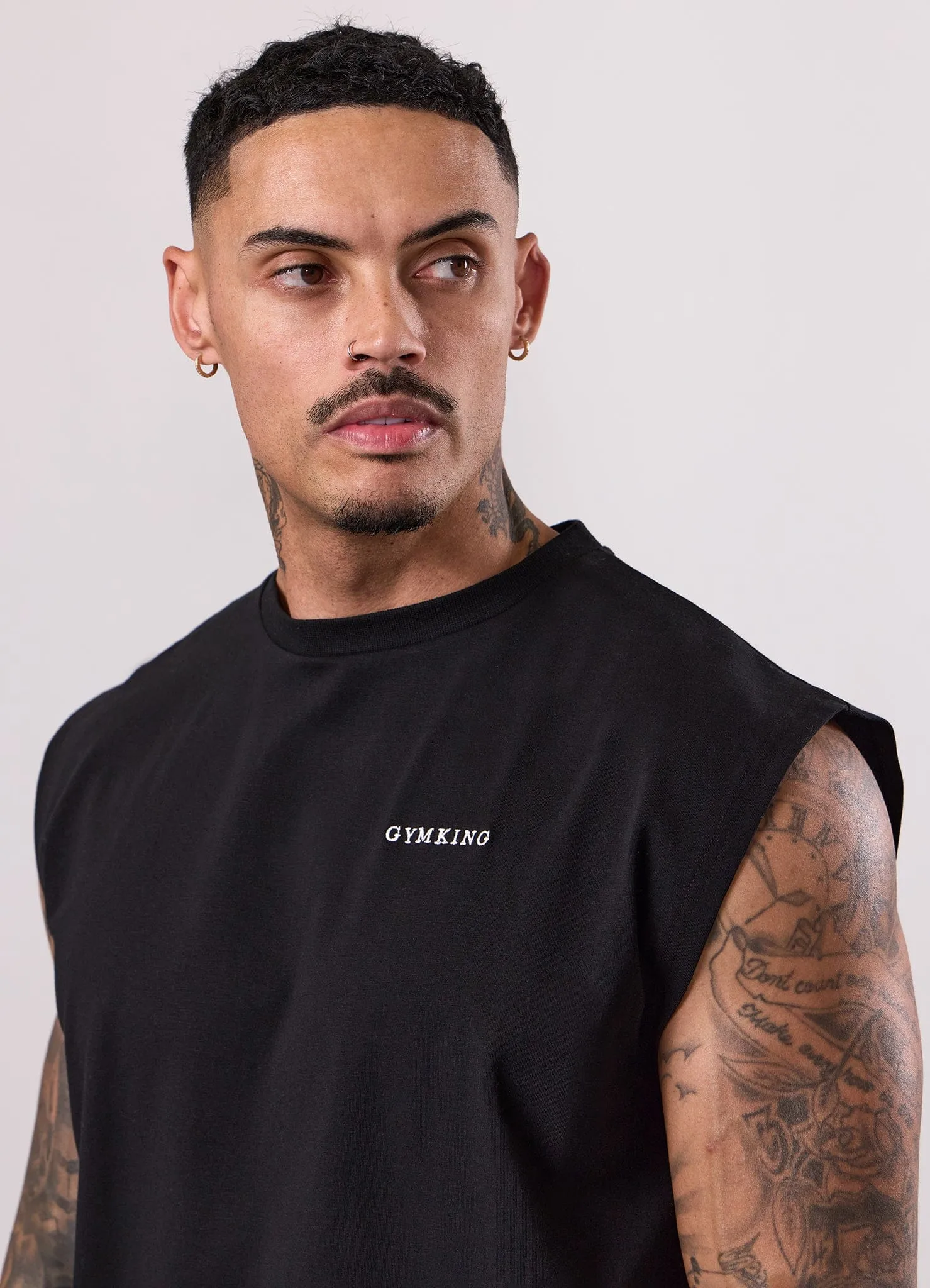 Gym King Fundamental Linear Jersey Tank - Black sold by The Gym King product image thumbnail 4