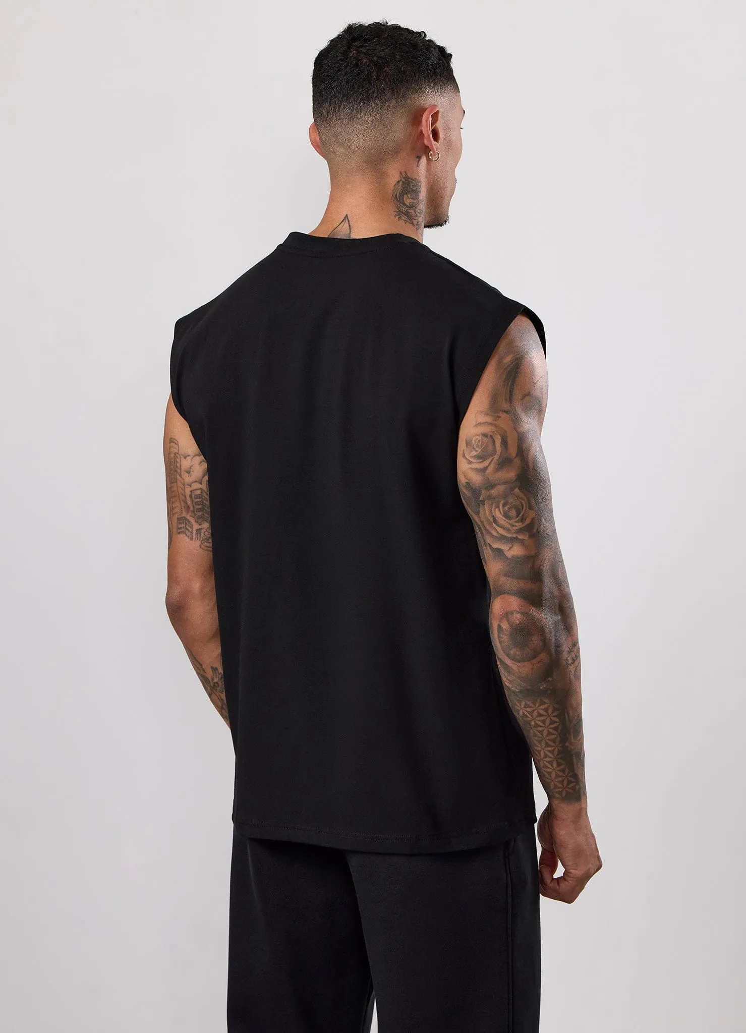 Gym King Fundamental Linear Jersey Tank - Black sold by The Gym King product image thumbnail 3