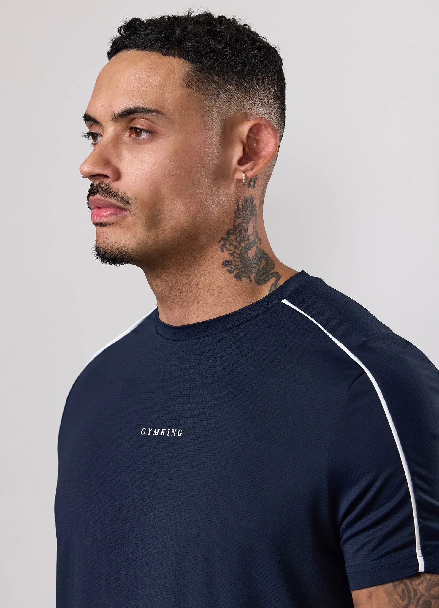Gym King Core Piped Tee - Navy sold by The Gym King product image thumbnail 4