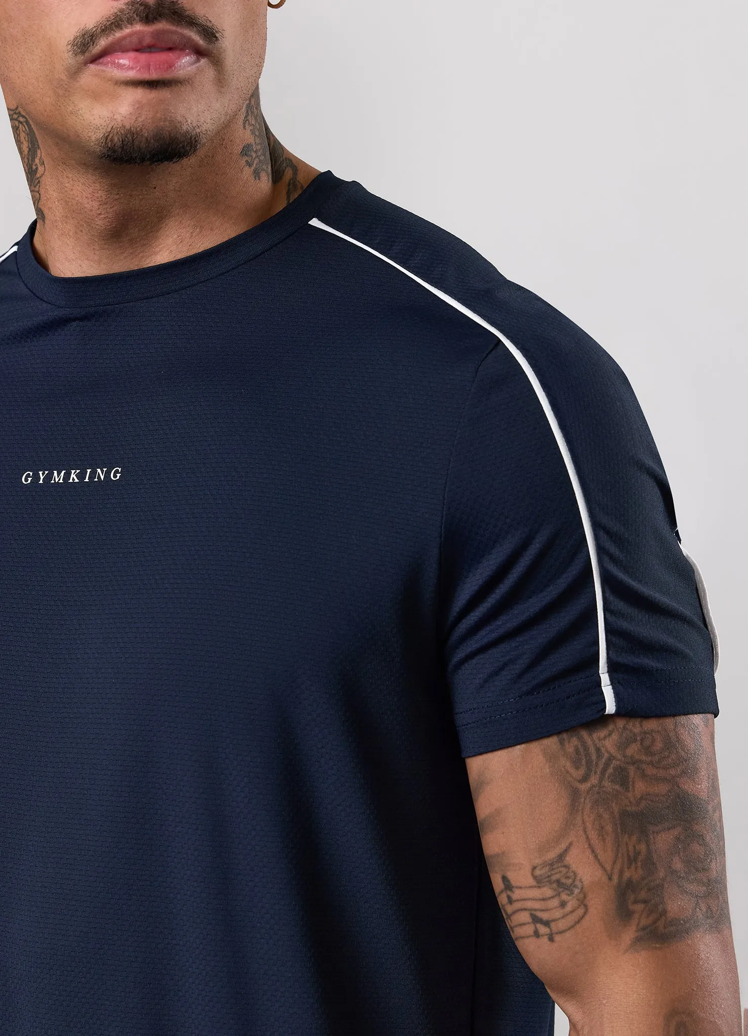 Gym King Core Piped Tee - Navy sold by The Gym King product image thumbnail 5