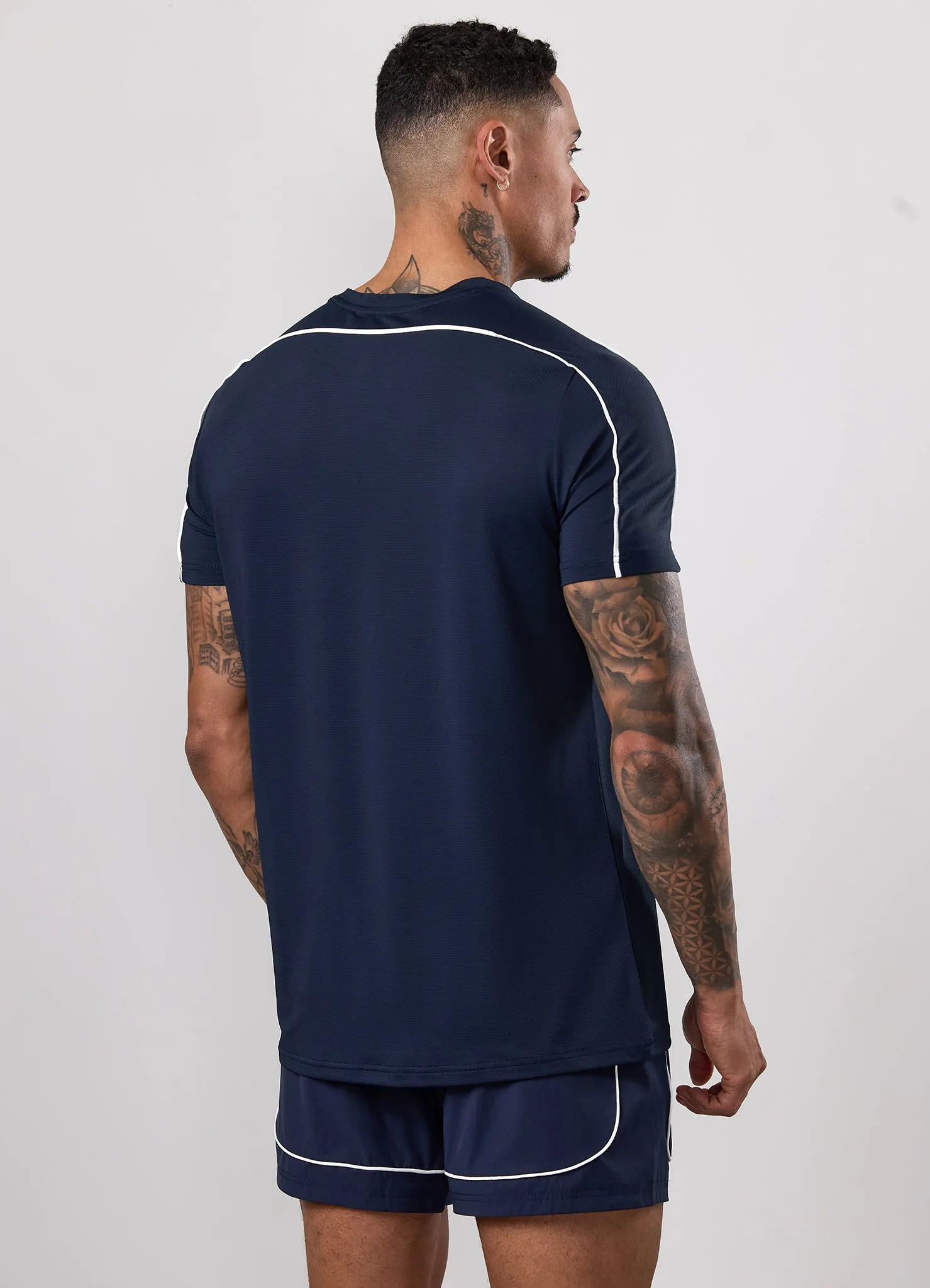 Gym King Core Piped Tee - Navy sold by The Gym King product image thumbnail 3