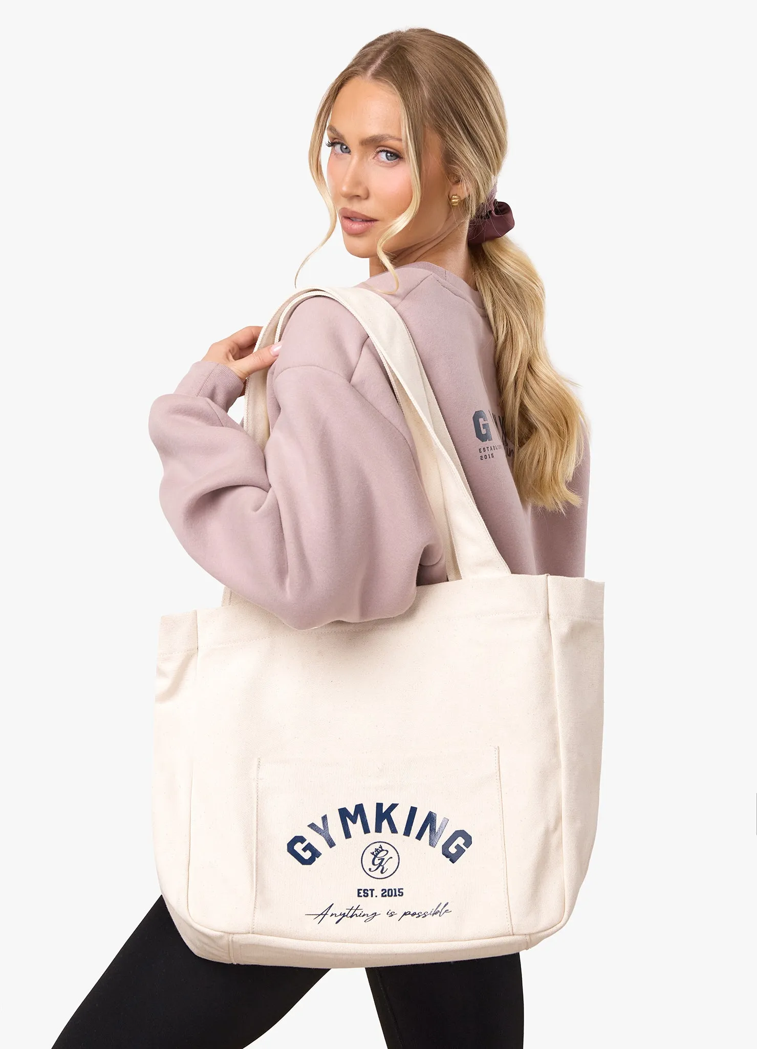 Gym King Harmony Vintage Tote Bag - Cream sold by The Gym King