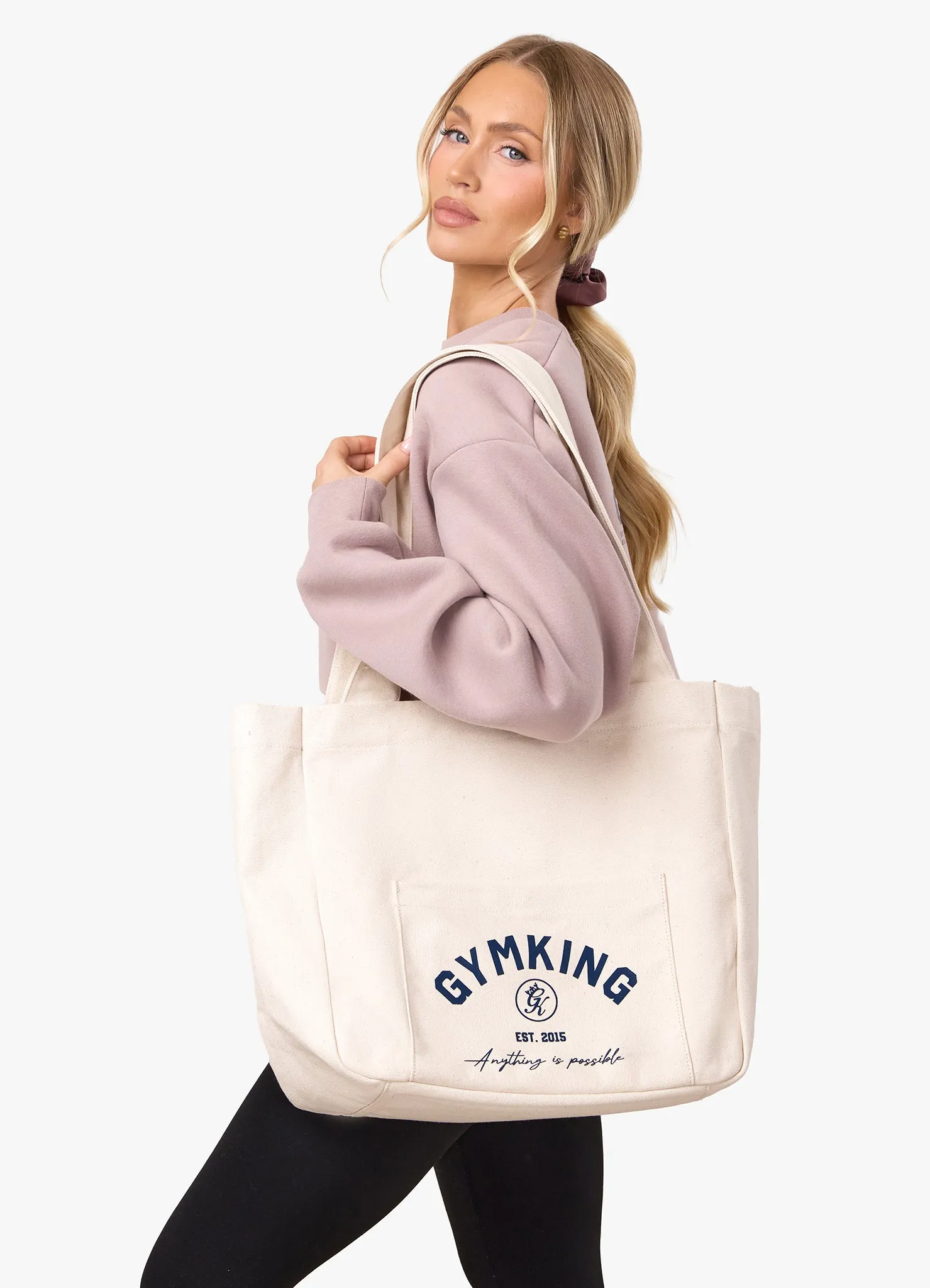Gym King Harmony Vintage Tote Bag - Cream sold by The Gym King product image thumbnail 3