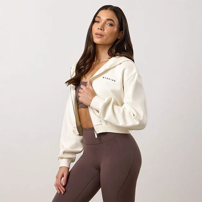Gym King Replenish Peached Crop Hoodie - Marshmallow sold by The Gym King product image thumbnail 2