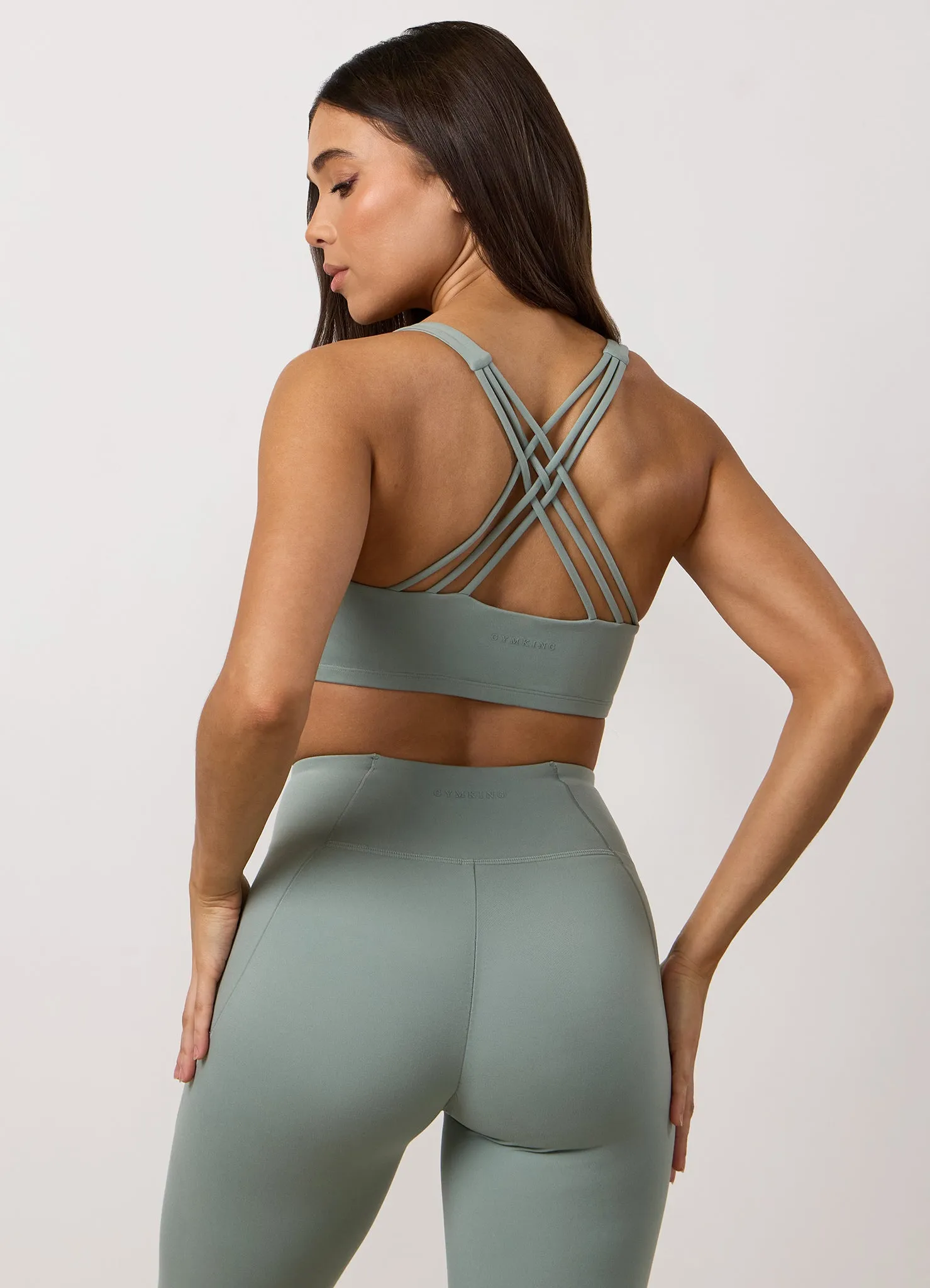 Gym King Peach Luxe Redefined Bra - Brushed Sage sold by The Gym King product image thumbnail 3