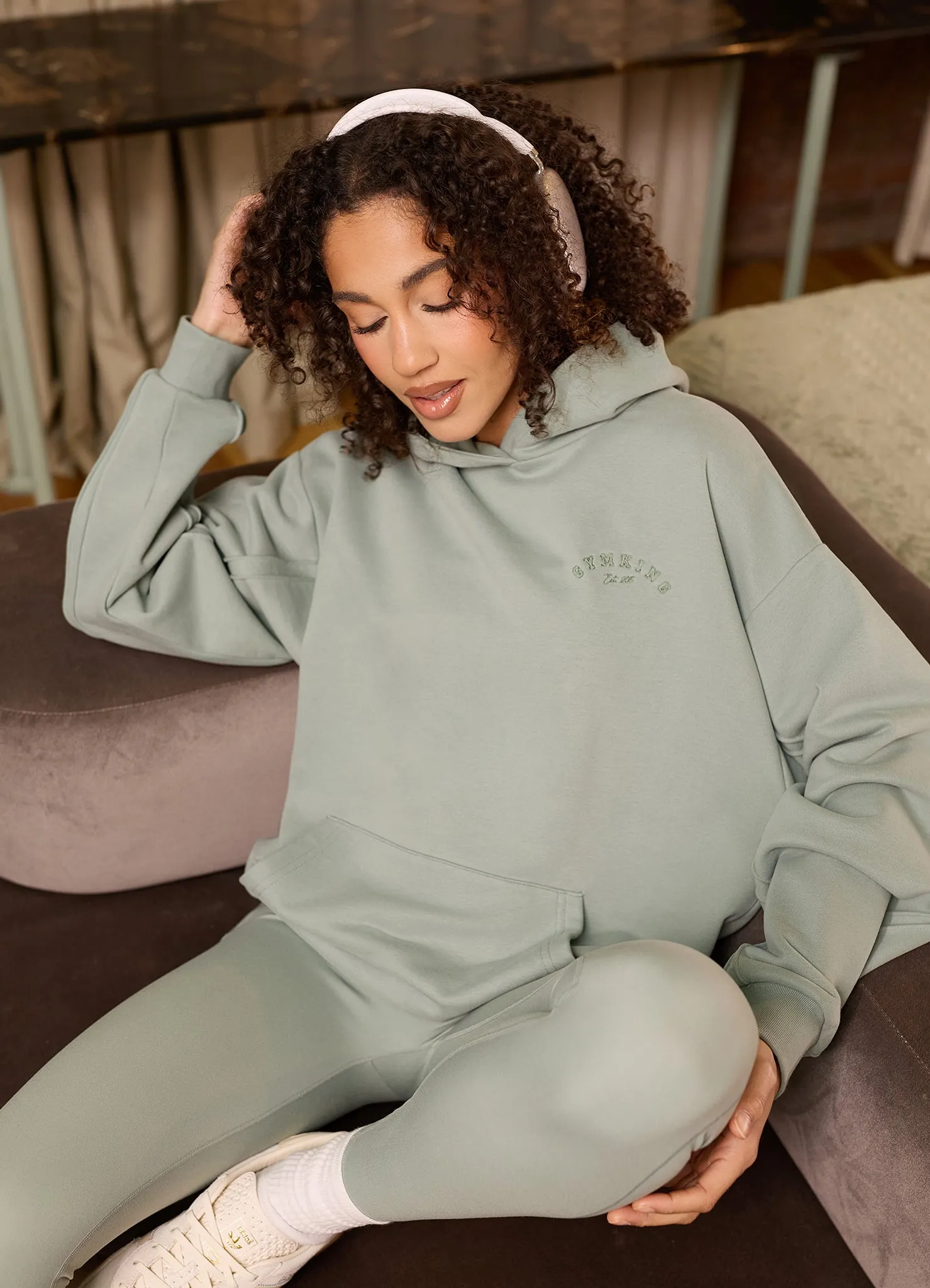 Gym King Replenish Peached Seam Hood - Brushed Sage sold by The Gym King product image thumbnail 5