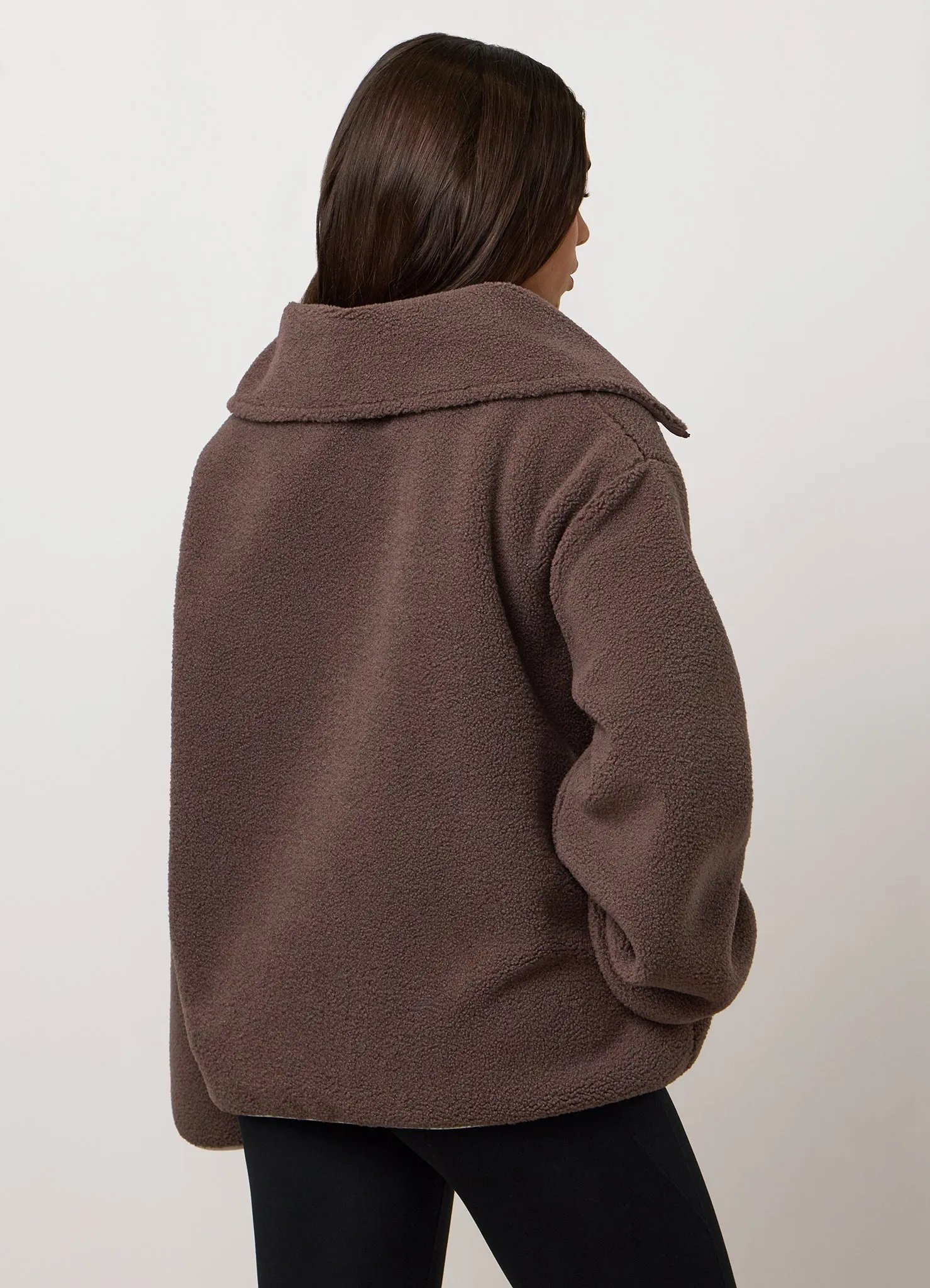 Gym King Replenish Borg Half Zip - Deep Mocha sold by The Gym King product image thumbnail 3