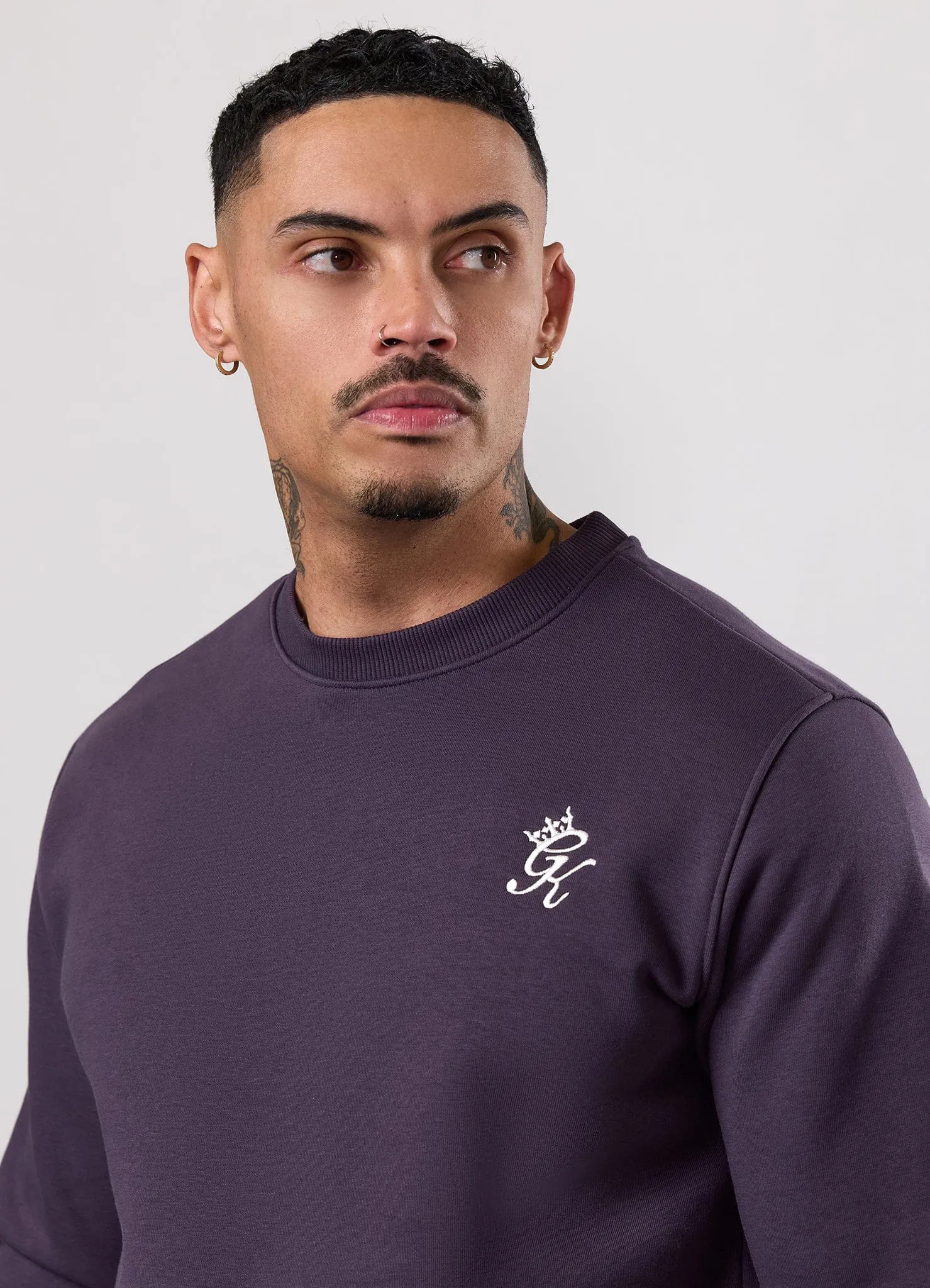 Gym King Fundamental Fleece Crew Tracksuit - Deep Purple sold by The Gym King product image thumbnail 5