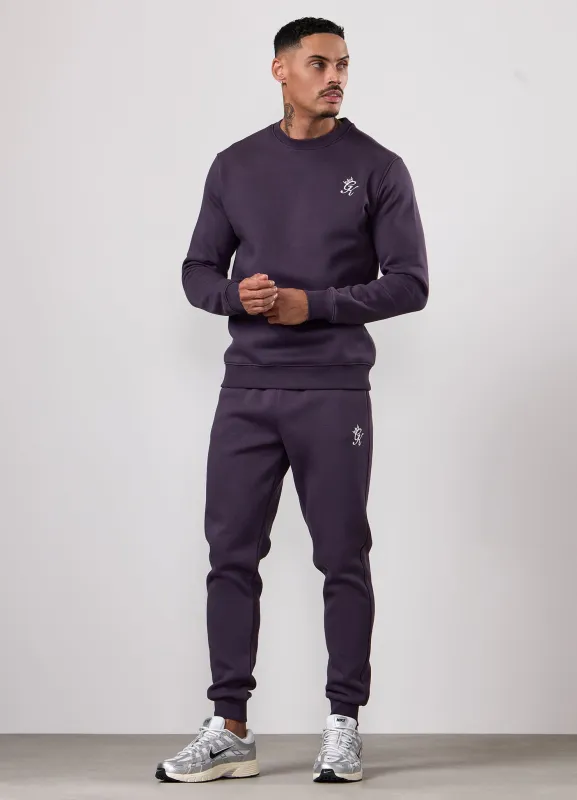 Gym King Fundamental Fleece Crew Tracksuit - Deep Purple sold by The Gym King