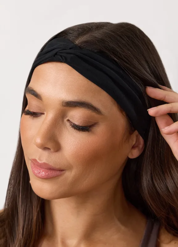 Gym King Twisted Headband - Black made by The Gym King