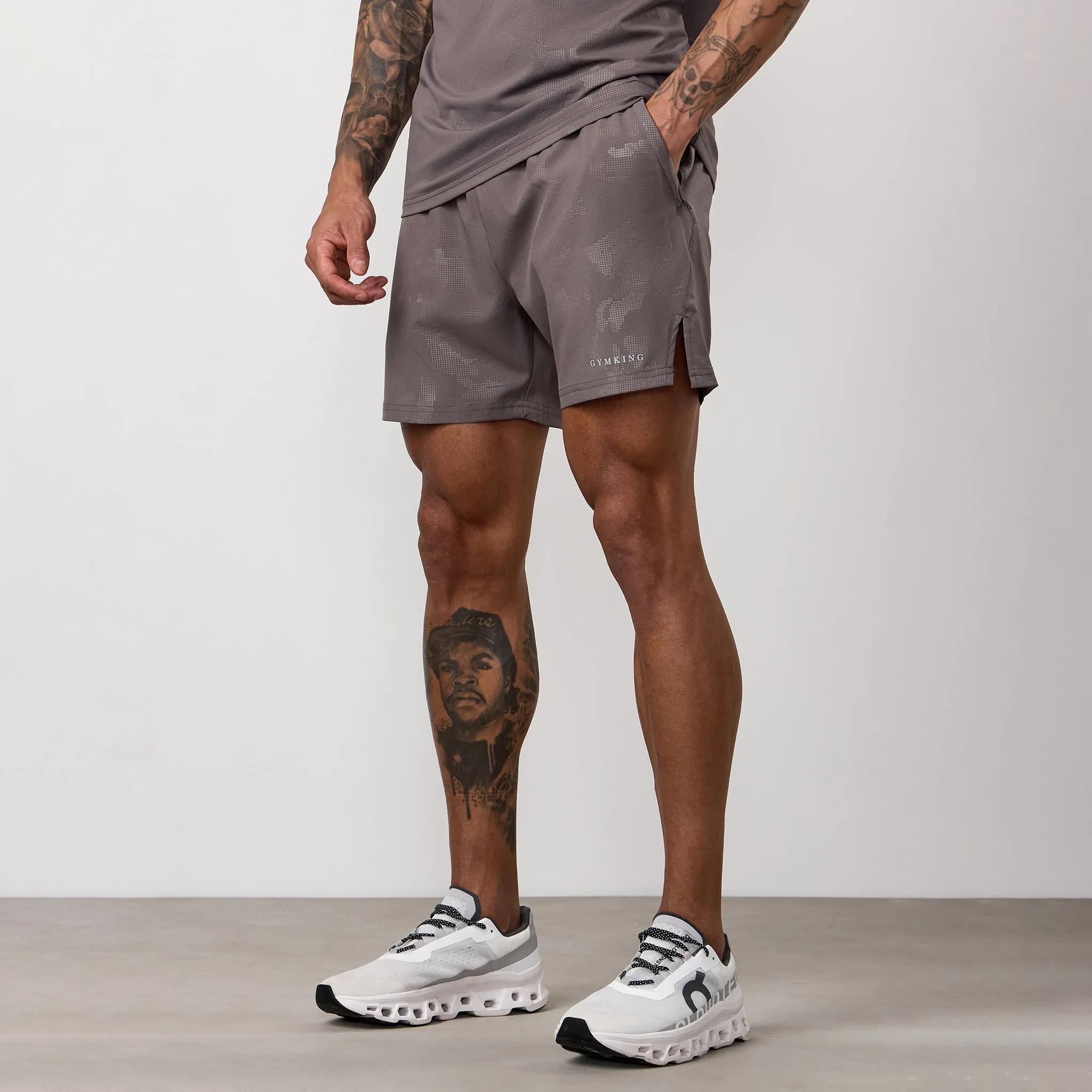 Gym King Debossed Camo Short - Rustic Taupe sold by The Gym King product image thumbnail 2