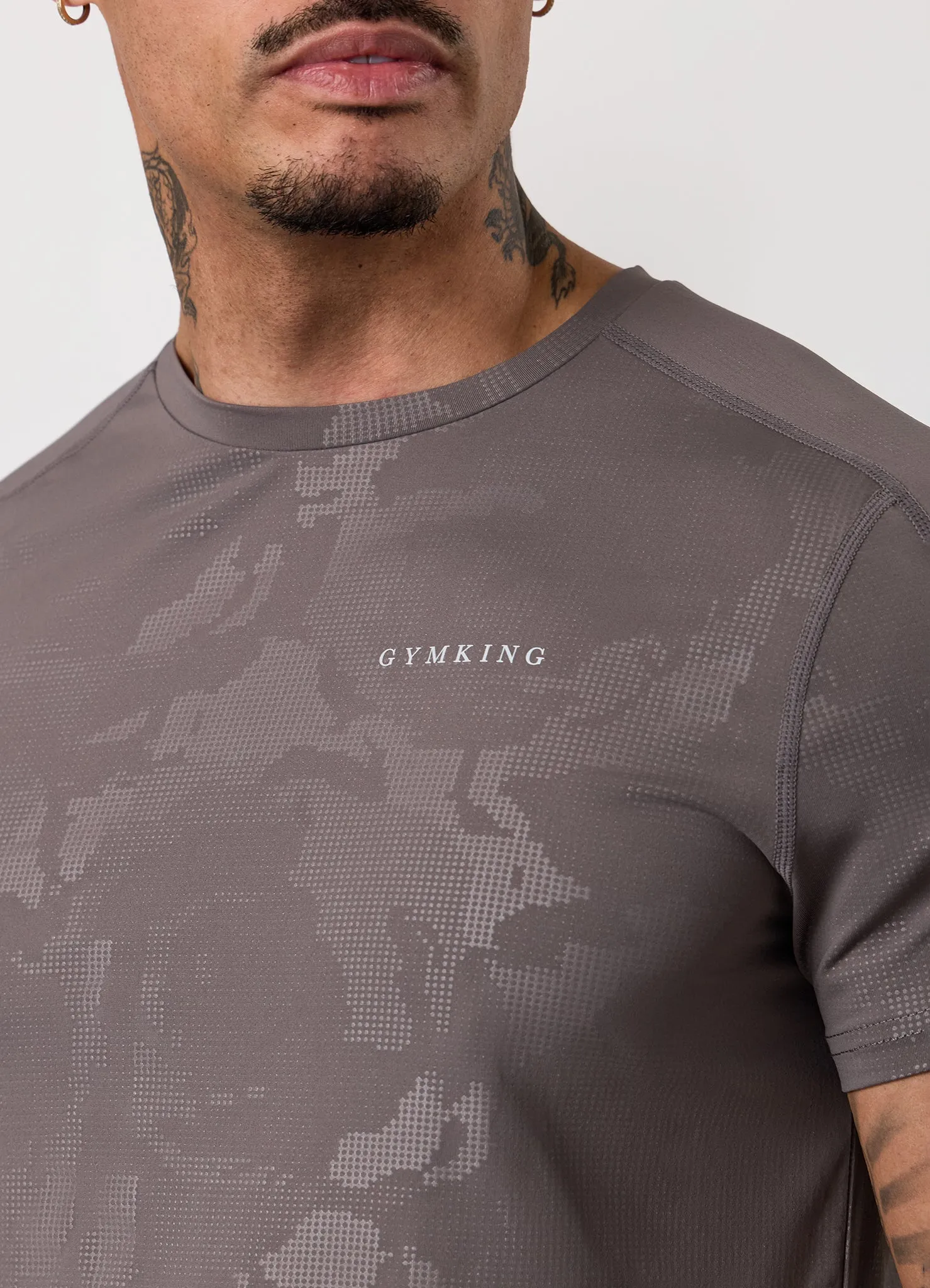Gym King Debossed Camo Tee - Rustic Taupe sold by The Gym King product image thumbnail 5