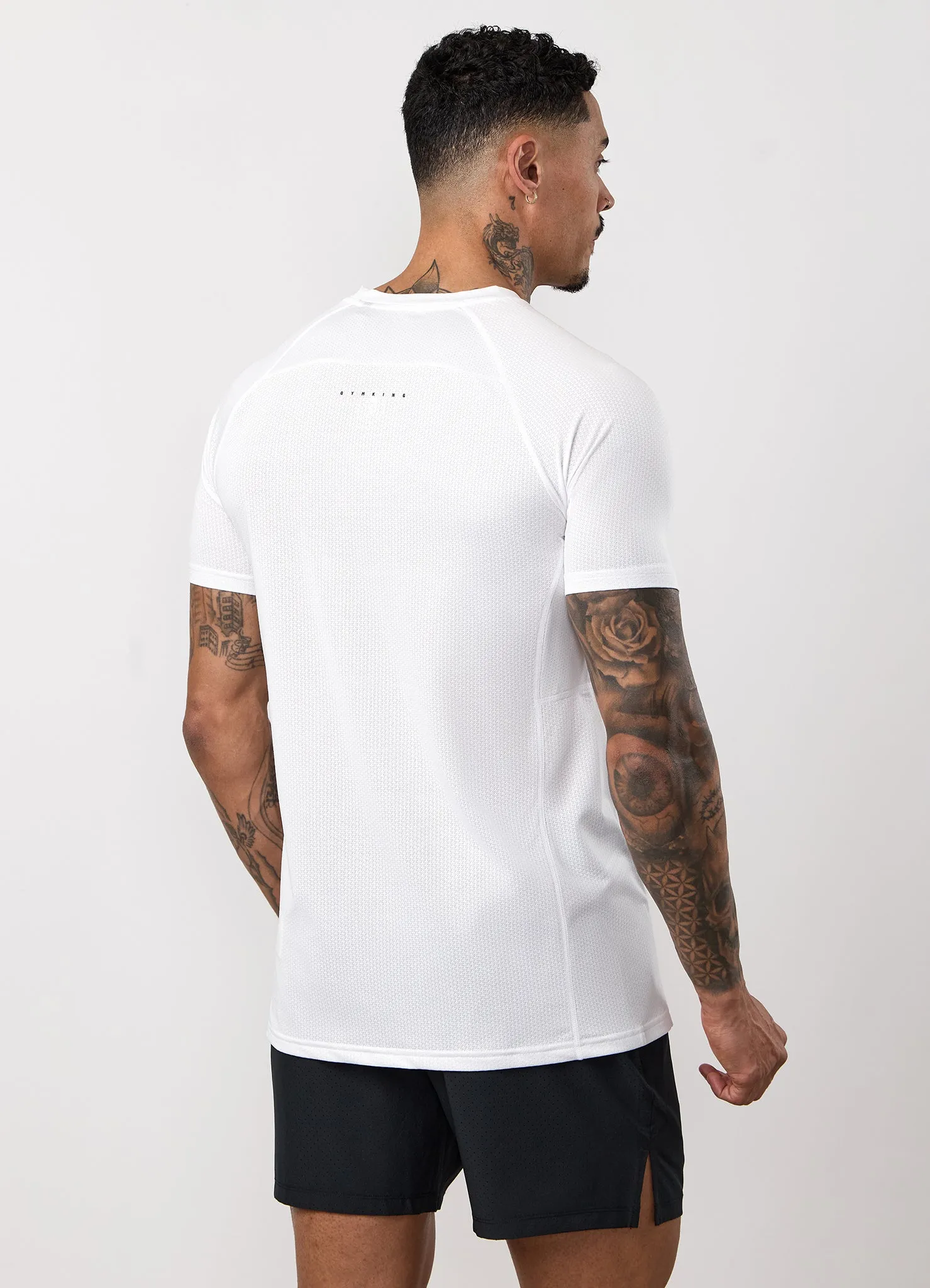 Gym King Apex Performance Tee - White sold by The Gym King product image thumbnail 3