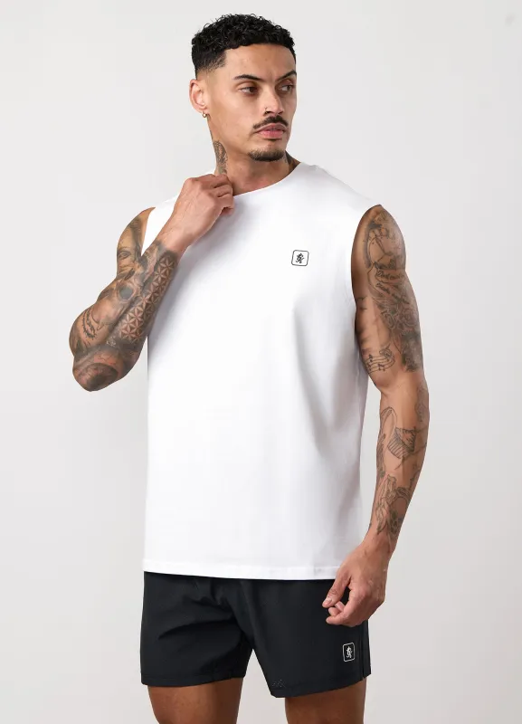 Gym King Apex Jersey Vest - White sold by The Gym King