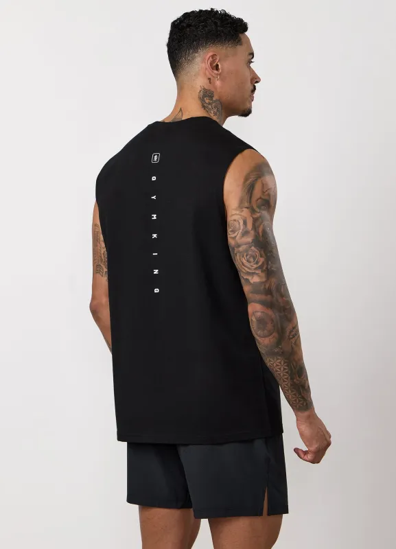 Gym King Apex Jersey Vest - Black sold by The Gym King
