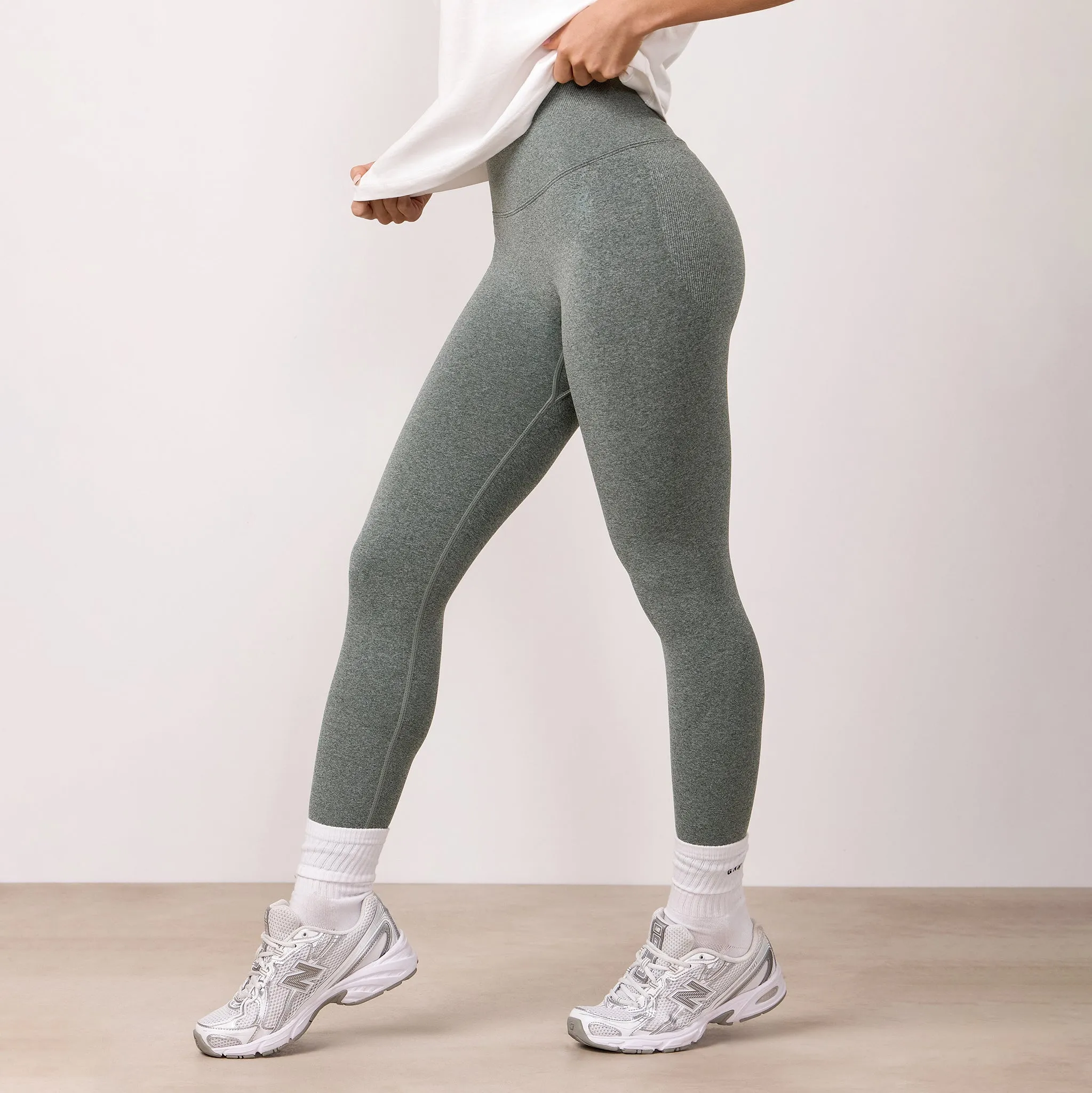 Gym King Sculpt Marl Seamless Legging - Fern Marl sold by The Gym King product image thumbnail 2