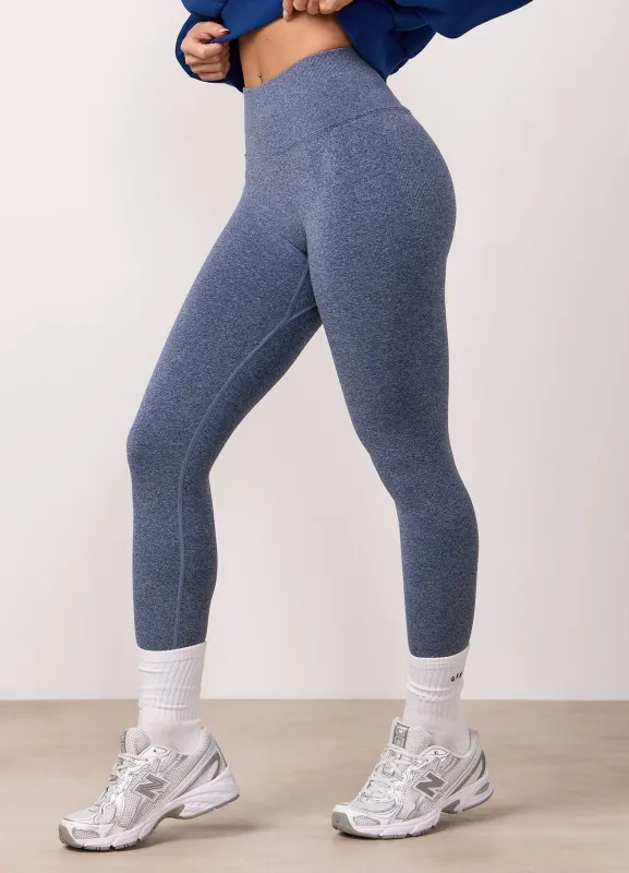 Gym King Sculpt Marl Seamless Legging - Vintage Blue Marl sold by The Gym King