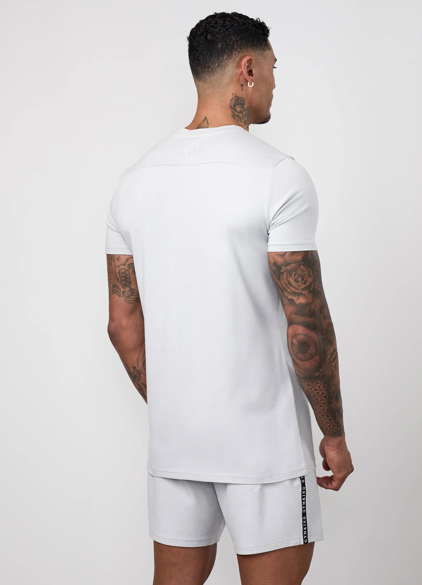 Gym King Taped Jersey Tee - Light Grey sold by The Gym King product image thumbnail 3