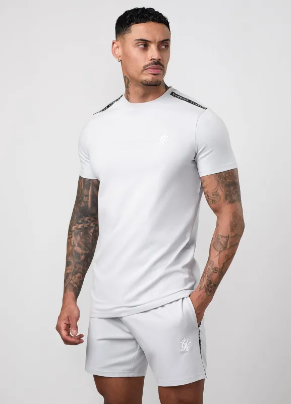 Gym King Taped Jersey Tee - Light Grey made by The Gym King