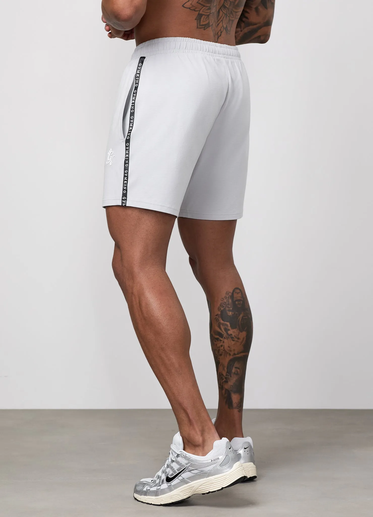 Gym King Taped Jersey Short - Light Grey sold by The Gym King product image thumbnail 4