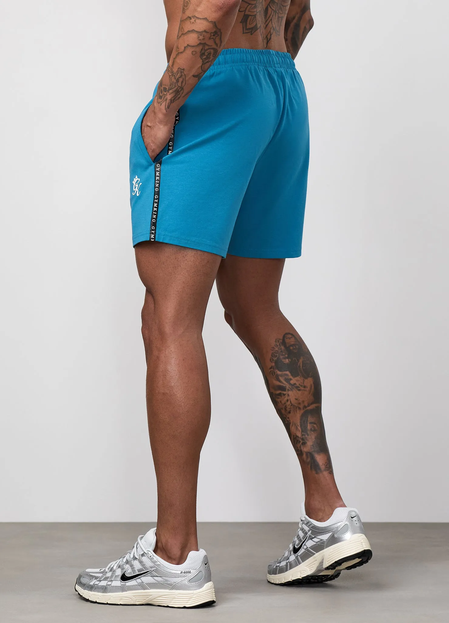 Gym King Taped Jersey Short - Harbour Teal sold by The Gym King product image thumbnail 4