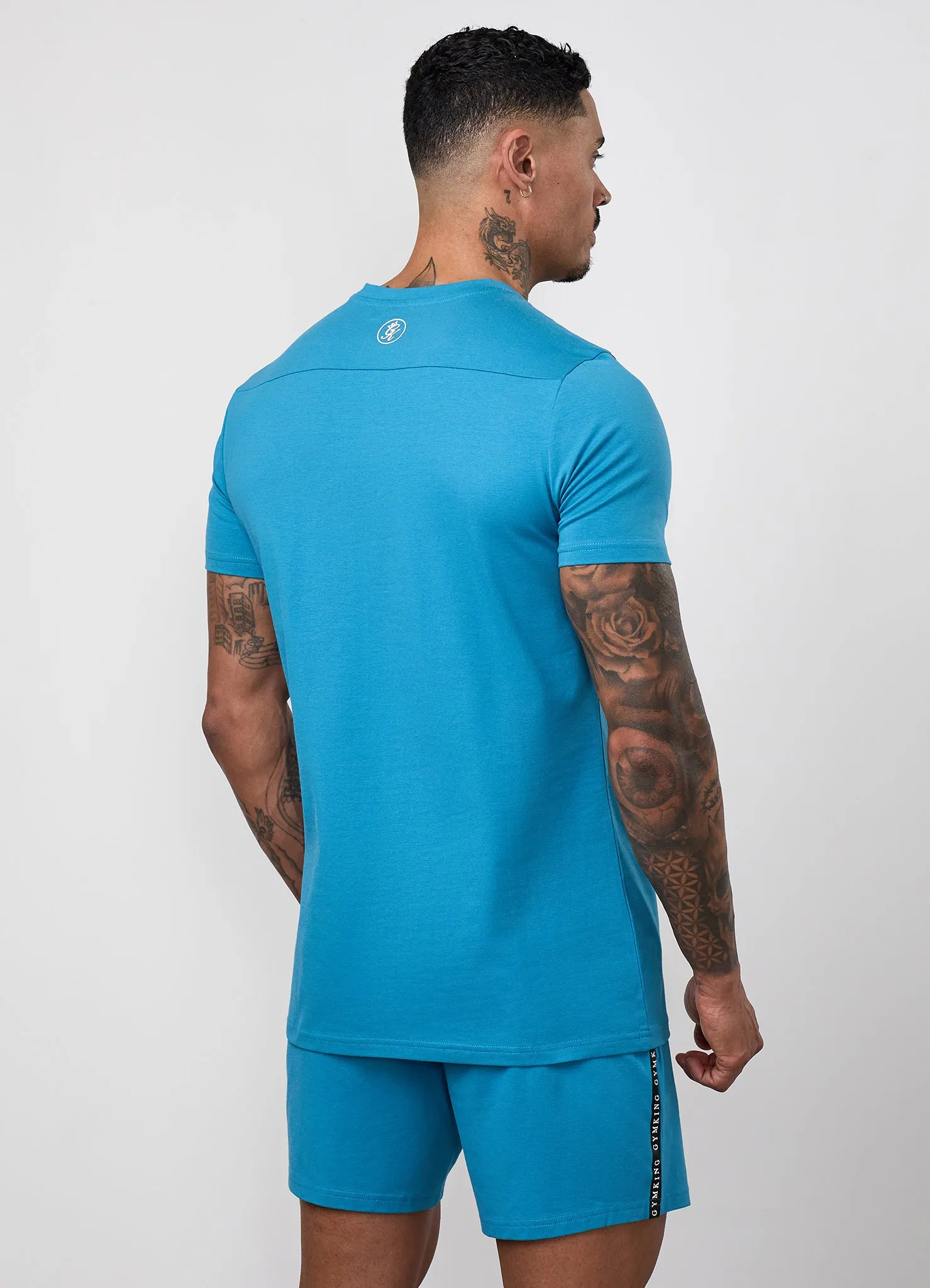 Gym King Taped Jersey Tee - Harbour Teal sold by The Gym King product image thumbnail 3