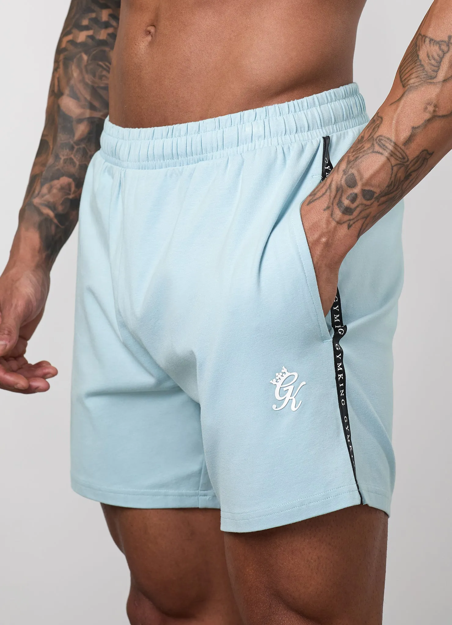 Gym King Taped Jersey Short - Dusky Mint sold by The Gym King