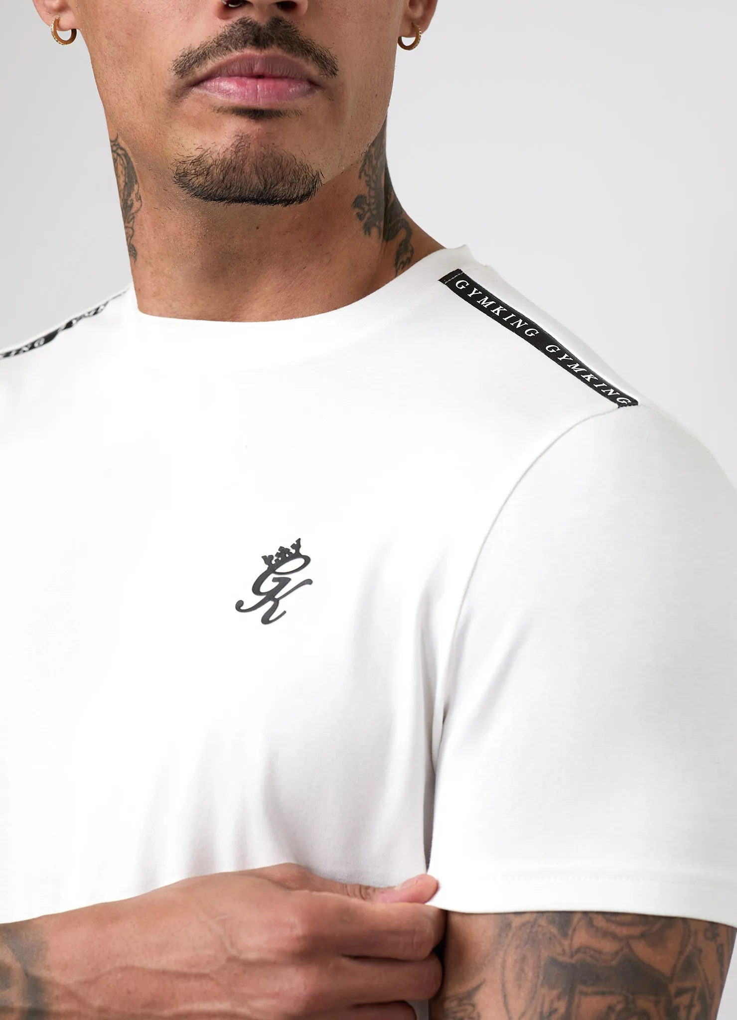 Gym King Taped Jersey Tee - Cream sold by The Gym King product image thumbnail 5